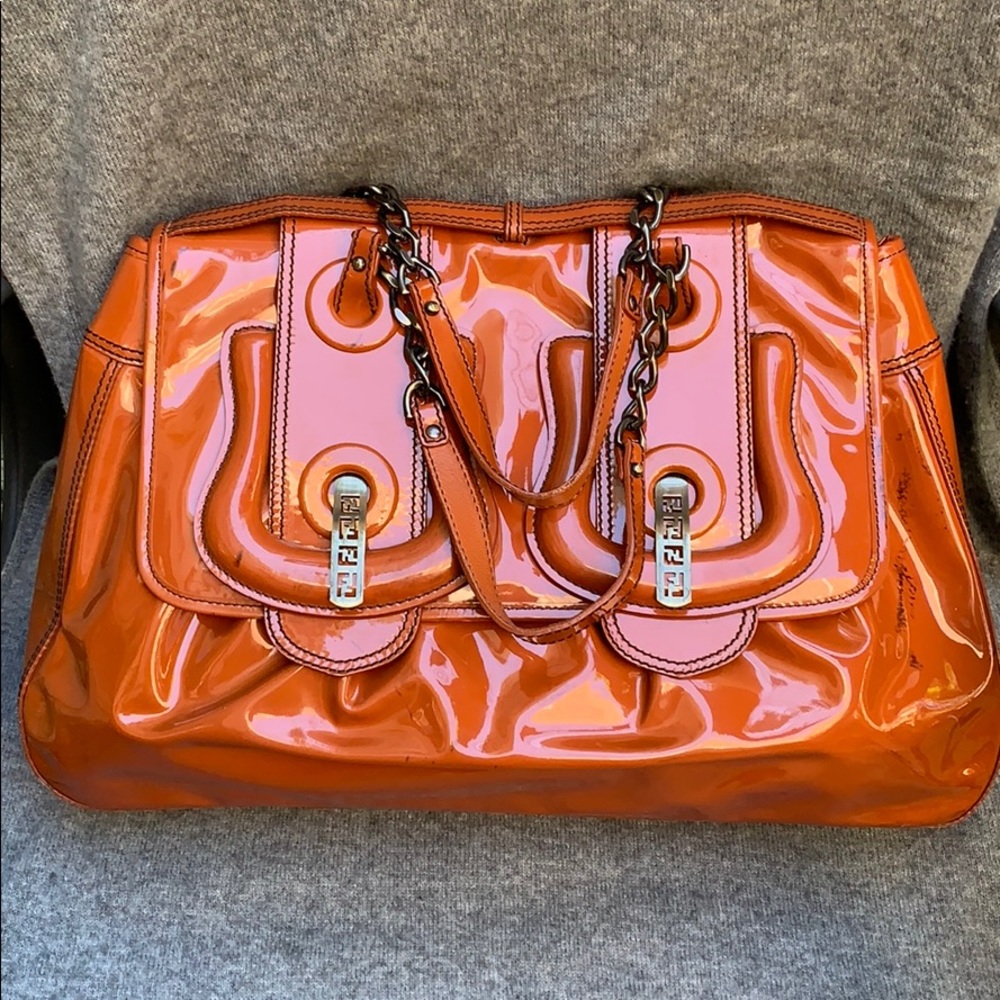 Fendi B Bag Patent Leather